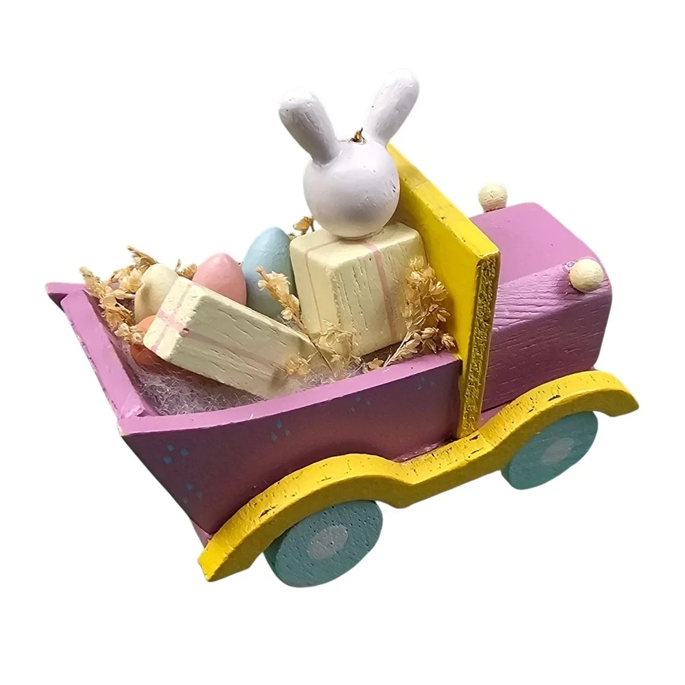 Vintage Midwest of Cannon Falls Wooden Easter Ornament Lot Bunny Goose Truck 7pc